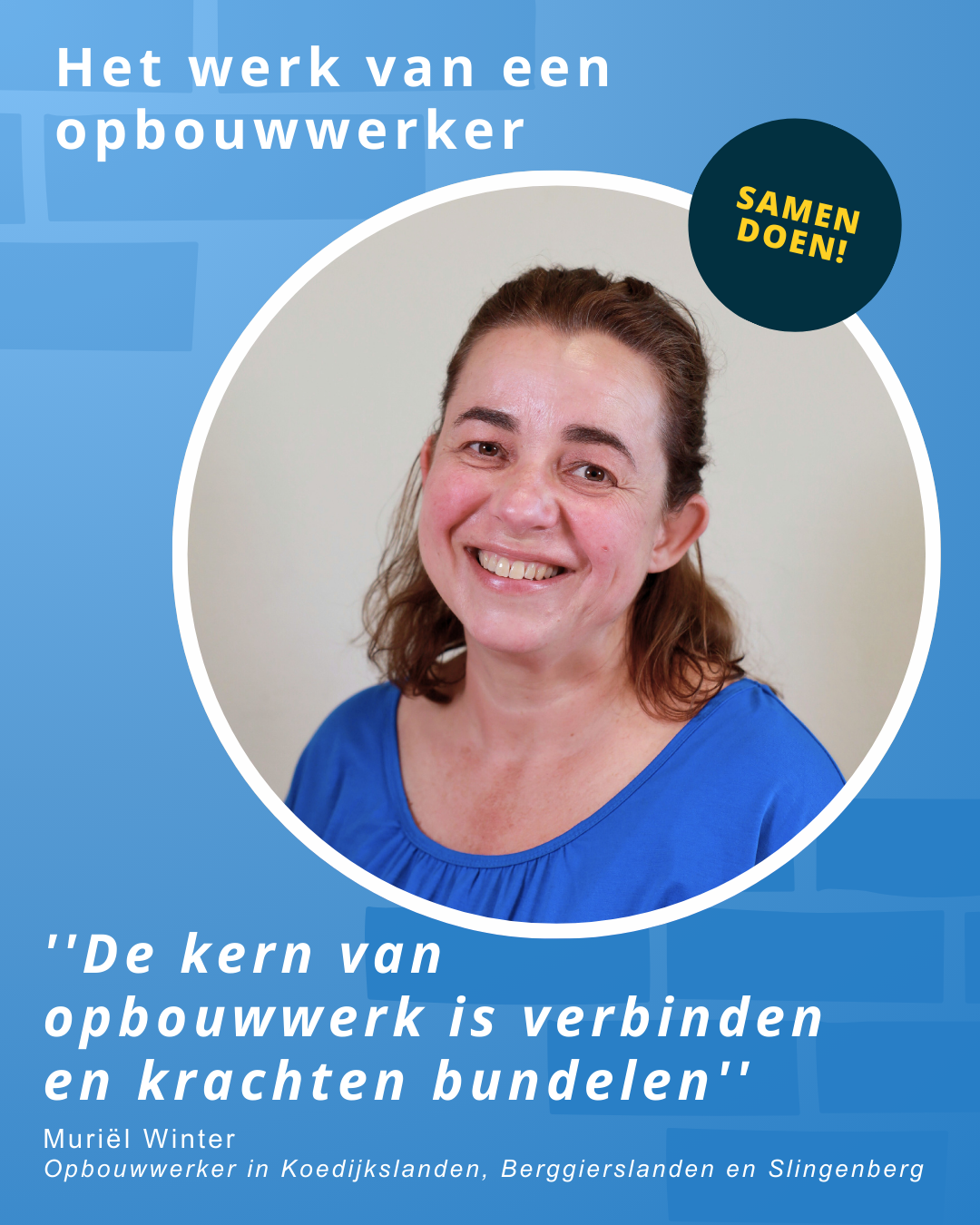 interview met opbouwwerker Muriel